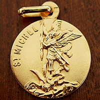 モンサンミッシェル/メダイ/大天使ミカエル/18金コーティング製/Mont